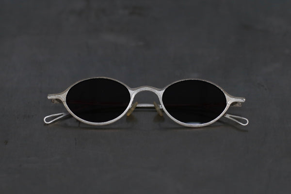 Rigards Sterling Silver Handcrafted Oval Eyeglasses RG-RG-RG1039AG-CYSH-F Sterling Silver Frame Dark Gray